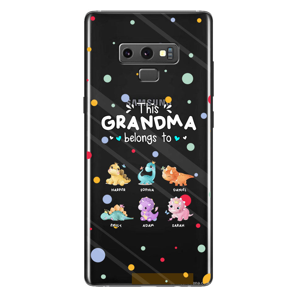 This Grandma Belongs To - Gift for grandma, aunt, uncle, grandpa, mom, dad - Personalized Clear Phone Case