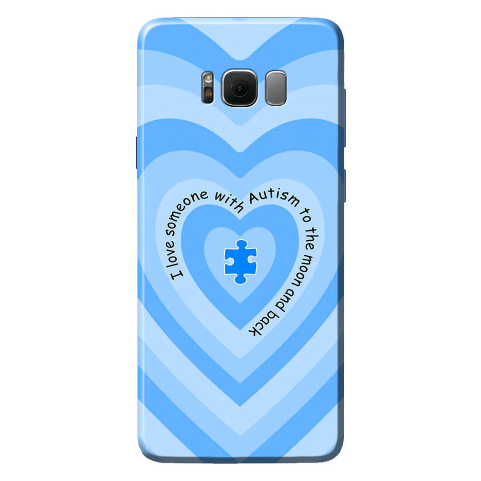 Coque de téléphone « J'aime quelqu'un qui a de l'autisme »