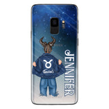 Zodiac Denim Girl - Personalized Horoscope Clear Phone Case
