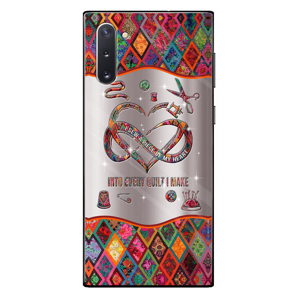 I Sew A Piece Of My Heart Personalized Phone Case