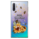Nana You Are My Sunshine - Personalized Grandma Clear Phone Case