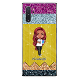 Teaching Is A Work of Heart - Personalized Teacher Phone Case With 3D Pattern Print