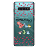 Best Mimisaurus Ever - Gift for grandma, grandpa, dad, mom, aunt, uncle - Personalized Clear Phone Case