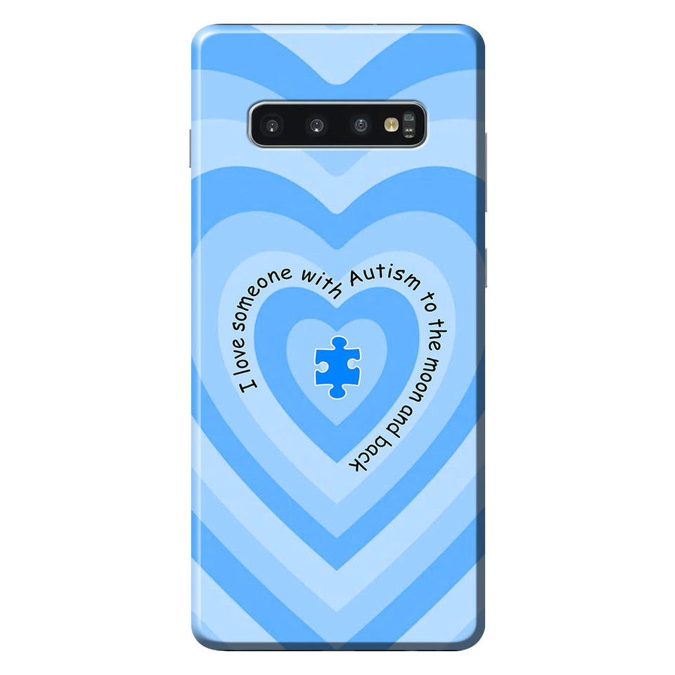 Coque de téléphone « J'aime quelqu'un qui a de l'autisme »