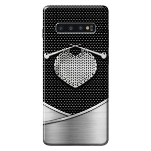Knit Metal Pattern Print Phone Case 062021