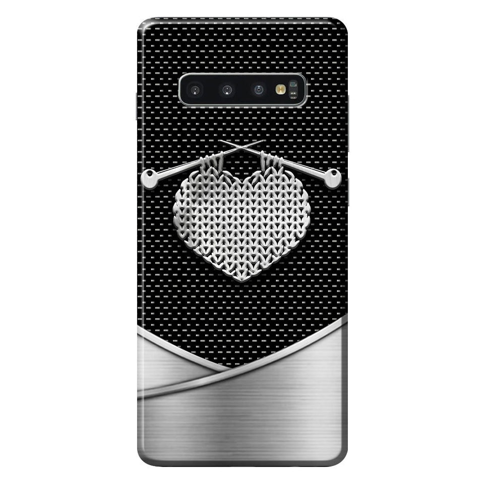 Knit Metal Pattern Print Phone Case 062021