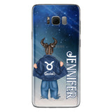 Zodiac Denim Girl - Personalized Horoscope Clear Phone Case