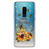 Nana You Are My Sunshine - Personalized Grandma Clear Phone Case