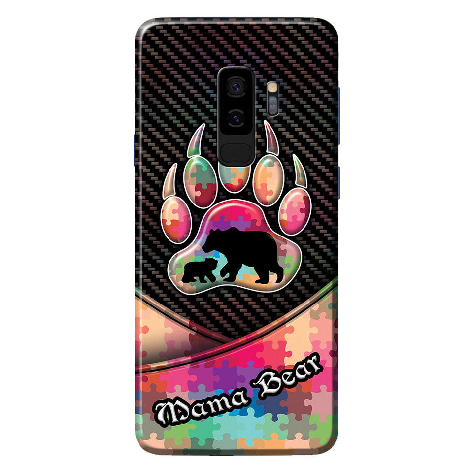 Coque de téléphone Maman Ours - Sensibilisation à l'autisme