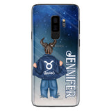 Zodiac Denim Girl - Personalized Horoscope Clear Phone Case