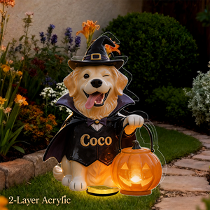 Fall Costume - Personalized Dog Solar Acrylic Light