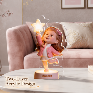 Custom Any Photo Gift For Kids - Personalized Kid Acrylic LED Night Light