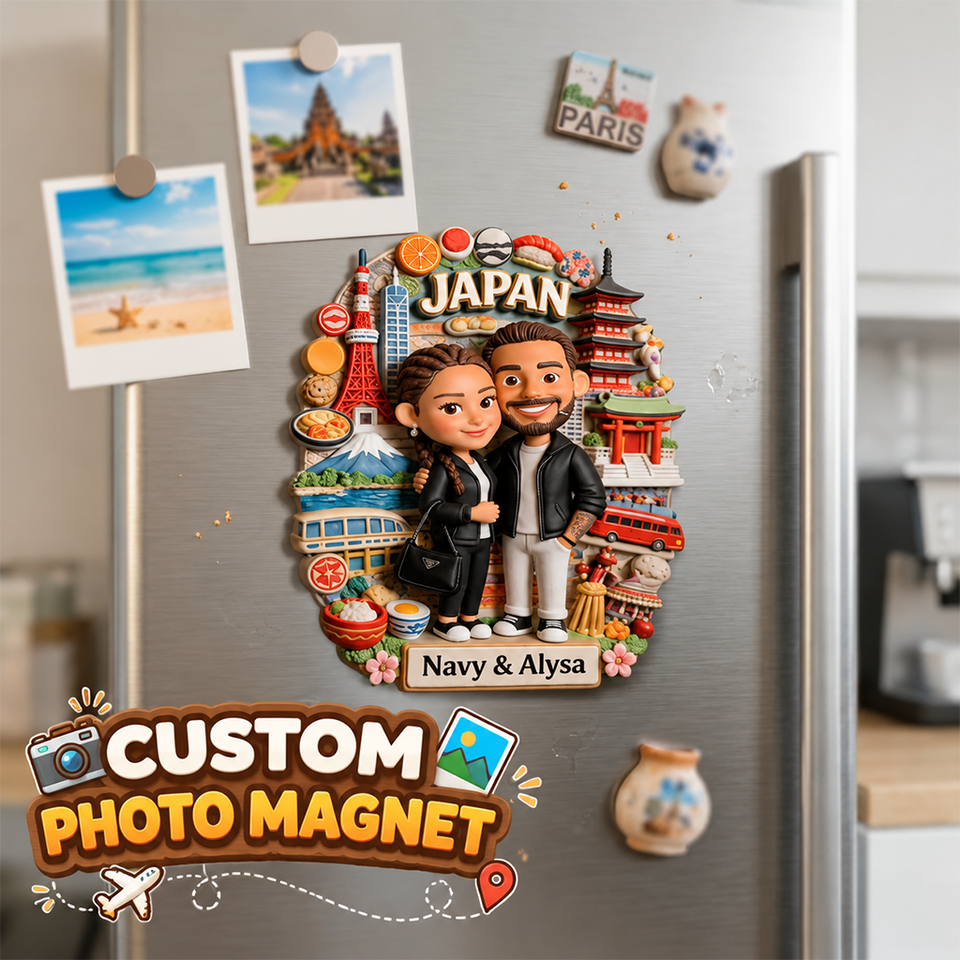 Couple Travel Memories - Personalized Travelling Magnet