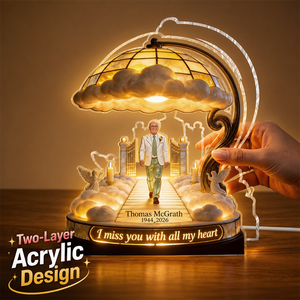 Those We Love Don’t Go Away - Personalized Memorial Acrylic LED Night Light