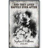 And They Lived Happily Ever After - Personalized Husband And Wife Canvas And Poster