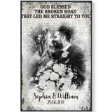 And They Lived Happily Ever After - Personalized Husband And Wife Canvas And Poster