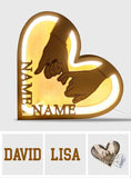 Couple Name Hand In Hand - Personalized Couple Name Lamp