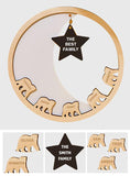 Any Family Name - Personalized Engraved Family Moon And Star Wall Plaque