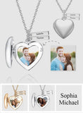 Any Photto - Personalized Couple Heart Photo Locket Necklace