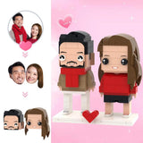 I Love You Forever - gift for husband, wife, boyfriend, girlfriend - Personalized Photos Brick Figures
