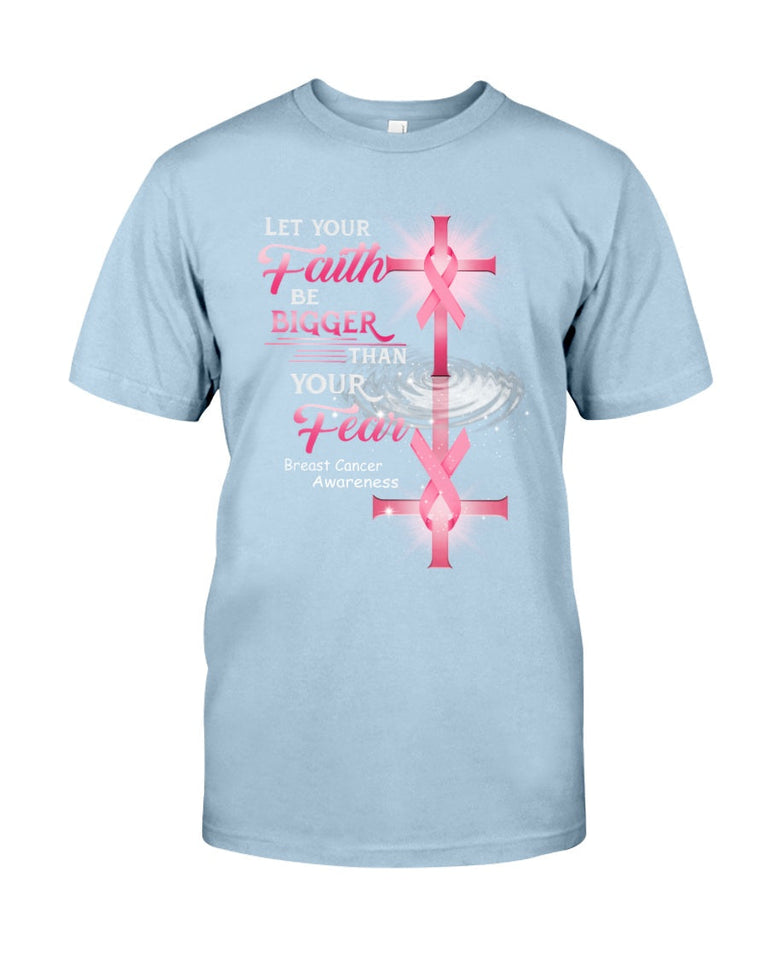 Que votre foi soit plus forte que votre peur - T-shirt et sweat à capuche de sensibilisation au cancer du sein 0822