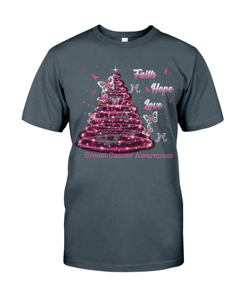 Foi, Espoir, Amour - T-shirt et sweat à capuche de sensibilisation au cancer du sein 0822