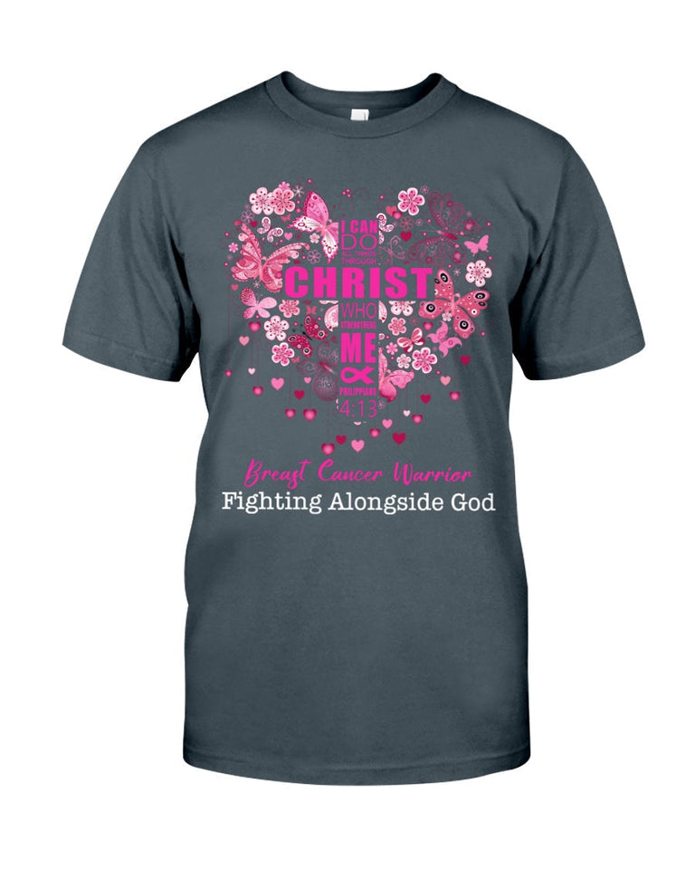 Je peux tout faire grâce au Christ qui me fortifie - T-shirt et sweat-shirt de sensibilisation au cancer du sein 0822