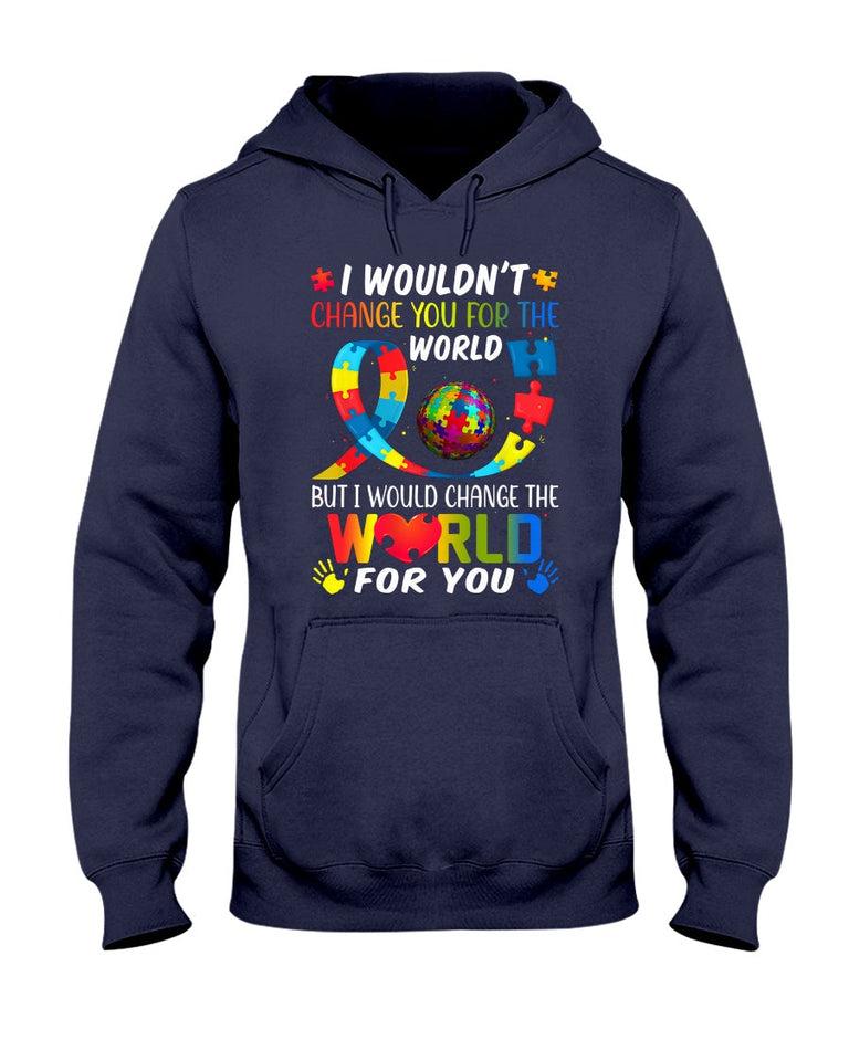 Je changerais le monde pour toi - T-shirt et sweat à capuche de sensibilisation à l'autisme 0921