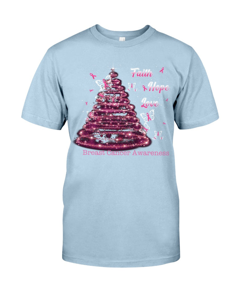 Foi, Espoir, Amour - T-shirt et sweat à capuche de sensibilisation au cancer du sein 0822