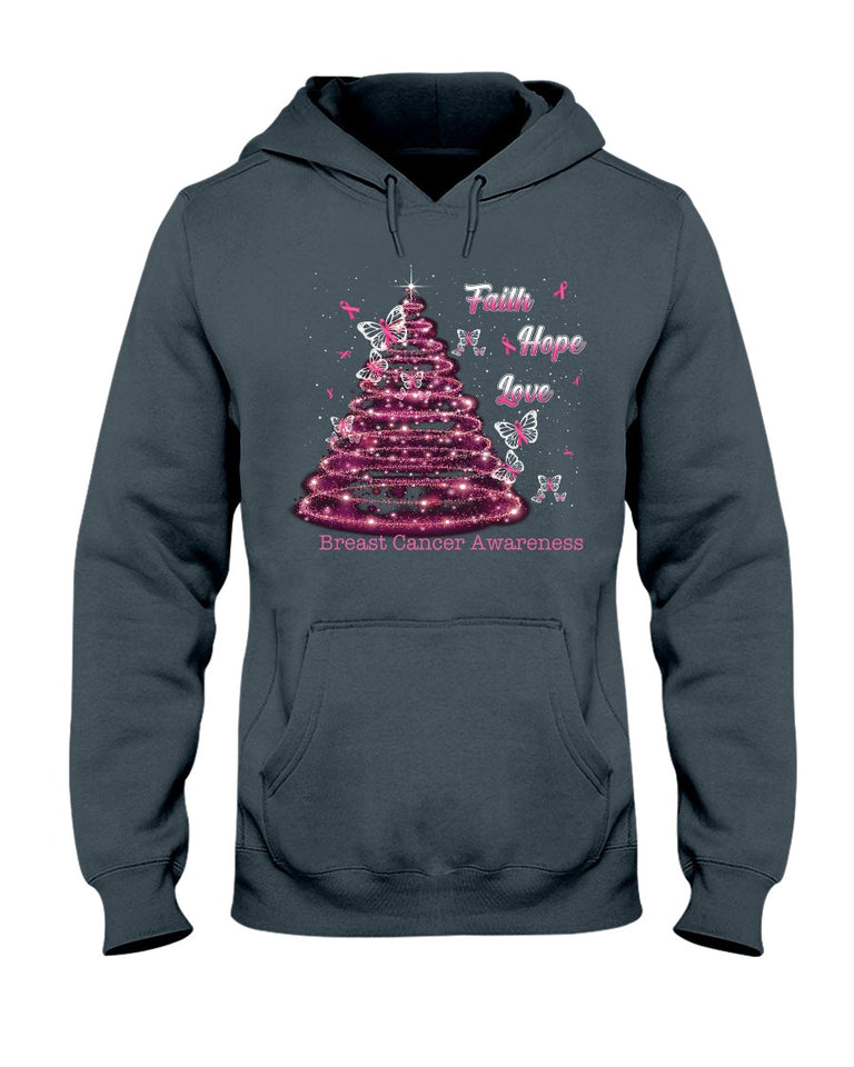 Foi, Espoir, Amour - T-shirt et sweat à capuche de sensibilisation au cancer du sein 0822