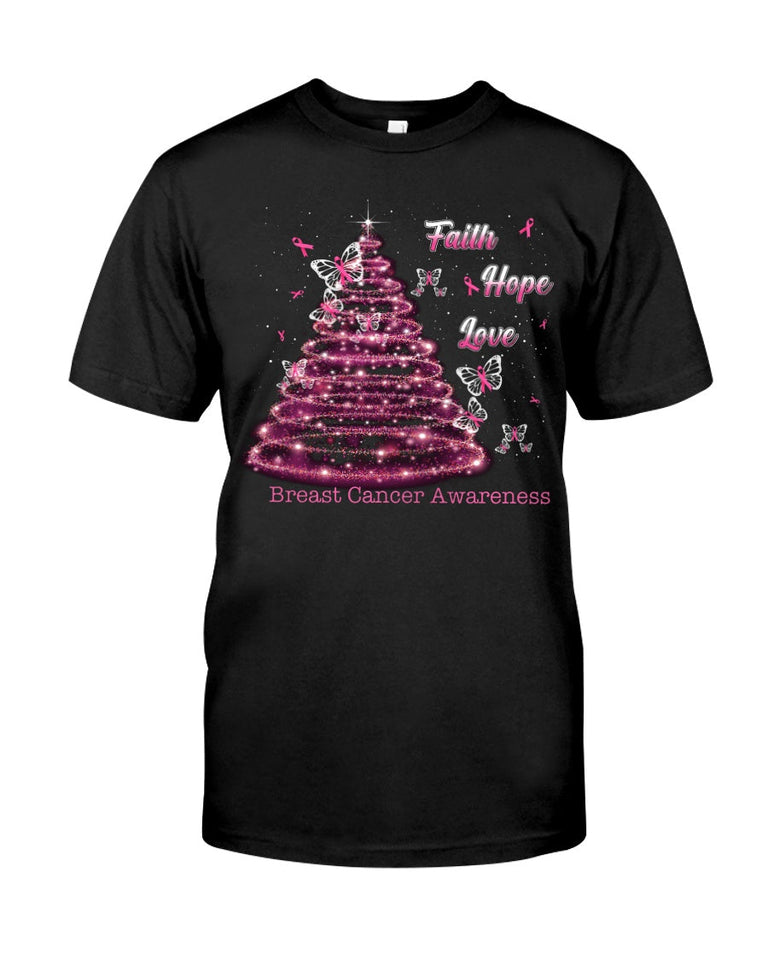 Foi, Espoir, Amour - T-shirt et sweat à capuche de sensibilisation au cancer du sein 0822