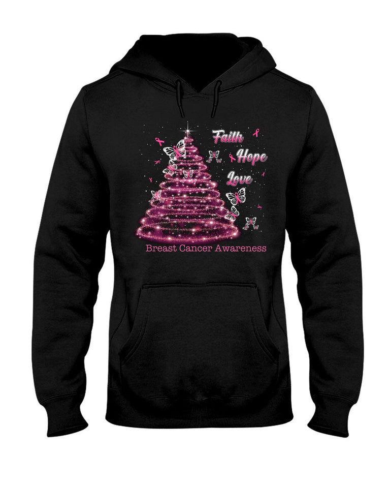 Foi, Espoir, Amour - T-shirt et sweat à capuche de sensibilisation au cancer du sein 0822