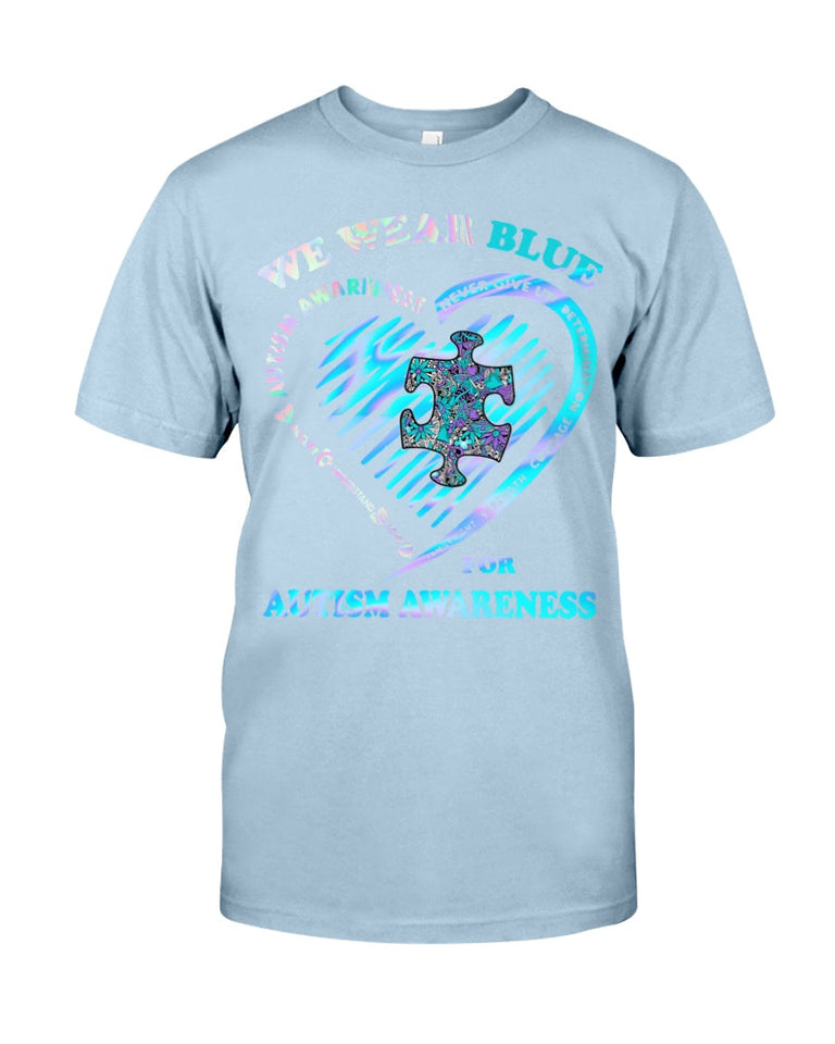 Nous portons du bleu pour la sensibilisation à l'autisme - T-shirt et sweat à capuche 0921