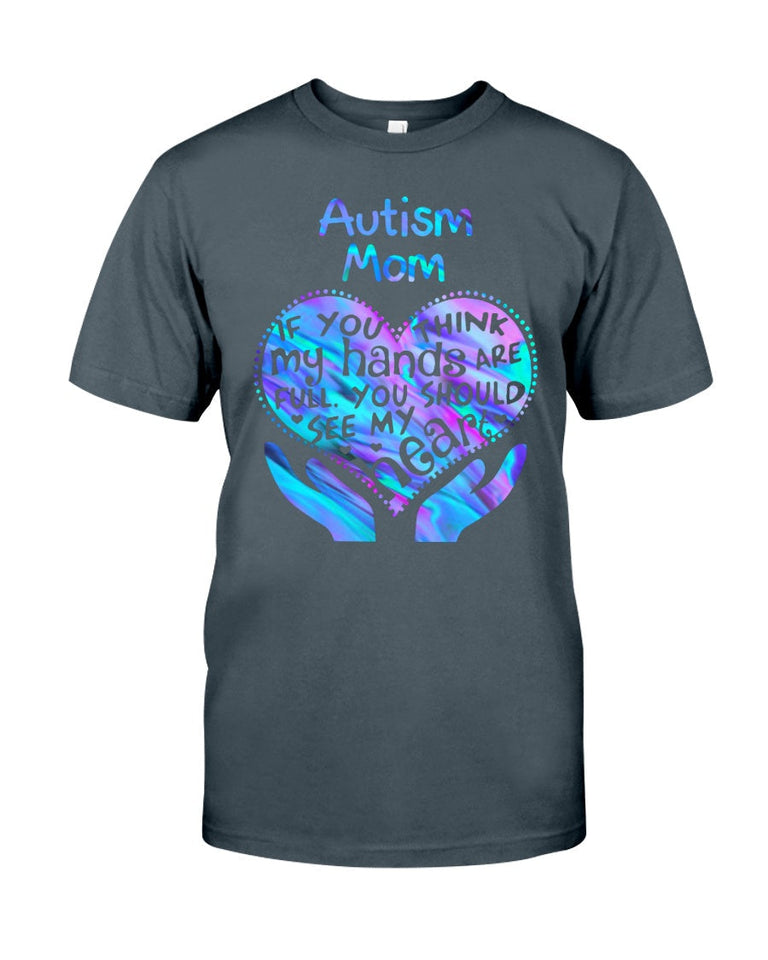 Maman d'enfant autiste, tu devrais voir mon cœur - T-shirt et sweat à capuche de sensibilisation à l'autisme 0520