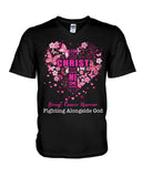 Je peux tout faire grâce au Christ qui me fortifie - T-shirt et sweat-shirt de sensibilisation au cancer du sein 0822