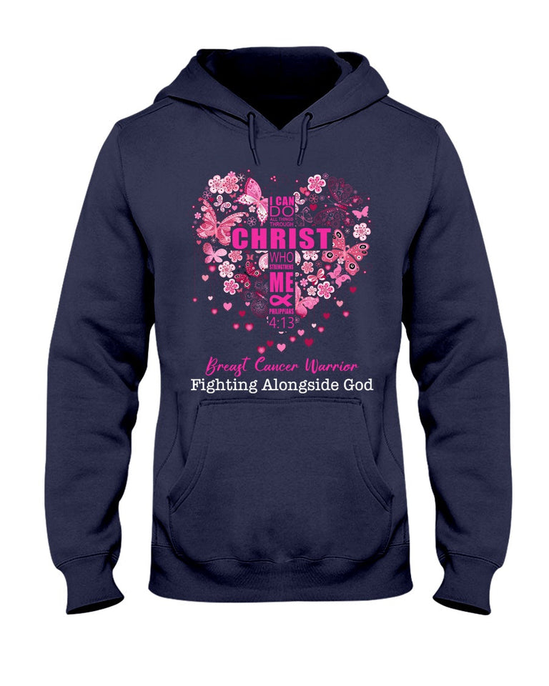 Je peux tout faire grâce au Christ qui me fortifie - T-shirt et sweat-shirt de sensibilisation au cancer du sein 0822
