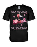 Flamingo Flock You Cancer - Breast Cancer Awareness T-shirt and Hoodie 0822
