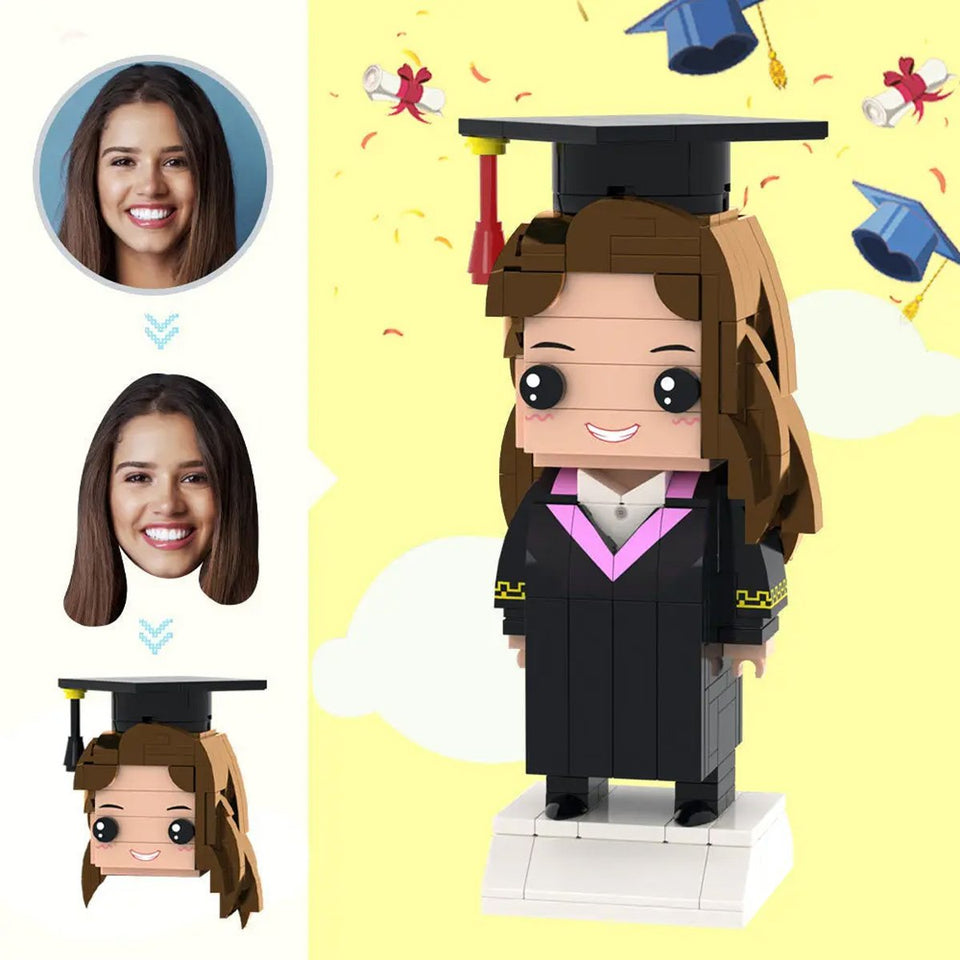 He/She Believed She/He Could So She/He Did - Personalized Graduation Graduation Photos Brick Figures