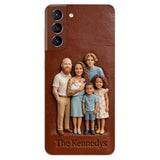 Custom Any Photo - Personalized Family Leather Phone Case