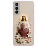 Memorial Gift Idea, Gift for Lost of Loved Ones - Personalized Memorial 3D Embossed Leather Phone Case
