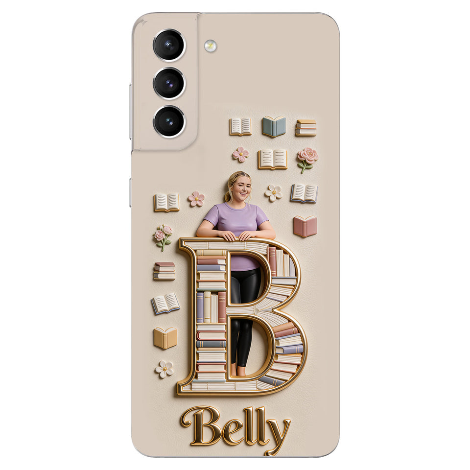 Book Lovers Gift - Personalized Book 3D Embossed Leather Phone Case