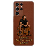 Happy Birthday Legends - Personalized Birthday 3D Embossed Leather Phone Case