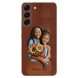 I Love You - Personalized Mother 3D Embossed Leather Phone Case