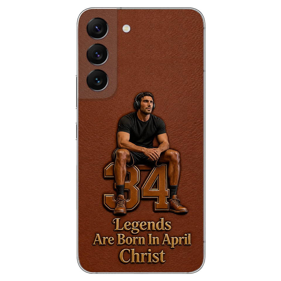 Happy Birthday Legends - Personalized Birthday 3D Embossed Leather Phone Case