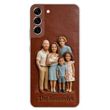 Custom Any Photo - Personalized Family Leather Phone Case