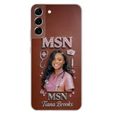 Any Title - Gifts For Nurse, Doctor - Personalized Nurse 3D Embossed Leather Phone Case