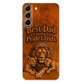 Papa Lion - Personalized Father 3D Embossed Leather Phone Case