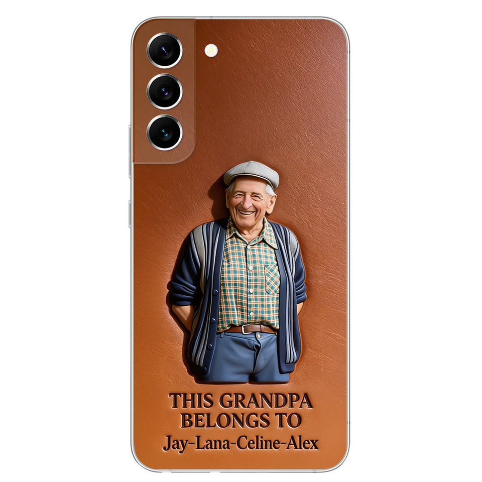 Together Always Case - Personalized Grandpa 3D Embossed Leather Phone Case