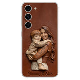 Custom Any Photo Gift For Mom, Grandma - Personalized Mother Leather Phone Case