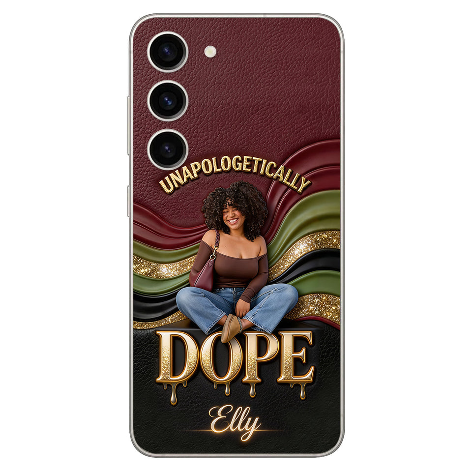 Happy Juneteeth, Black History, Black Pride - Personalized African American 3D Embossed Leather Phone Case